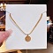 Stainless Steel Cable Chain Necklaces, Pendant Necklaces, Flat Round,  8.27~19.69 inch(21~50cm)