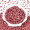 Transparent Inside Colours Glass Seed Beads, Triangle, Indian Red, 3.4x3.4~3.8x3.4~3.8mm, Hole: 1mm, about 7500pcs/pound