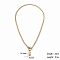Retro Punk Stainless Steel Necklace with 18K Gold Plated OT Clasp, Real 18K Gold Plated, 16.54 inch(42cm)
