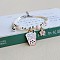 Cute Cartoon Alloy Enamel Multi-strand Charm Bracelets, Adjustable Wax Cord Handmade Porcelain Beads Jewlery for Girls, Drink, 5-7/8 inch(15cm)
