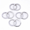 Tarnish Resistant 201 Stainless Steel Linking Rings, Quick Link Connectors, Laser Cut, Ring, Stainless Steel Color, 12x1mm, Inner Diameter: 9mm, about 2pcs/set