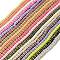 Spray Painted Handmade Polymer Clay Beads Strands, for DIY Jewelry Crafts Supplies, Column, Mixed Color, 6~6.5x6mm, Hole: 1.8mm, about 63~65pcs/strand, 15.43~15.87 inch(39.2~40.3cm)