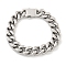 Non-Tarnish 201 Stainless Steel Cuban Link Chain Bracelets for Women and Men, Stainless Steel Color, 7-7/8 inch(20cm)