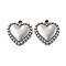 304 Stainless Steel Pendants, Heart Charm, Anti-Tarnish, Stainless Steel Color, 19x17.5x3.5mm, Hole: 1.5mm