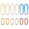 12Pcs 6 Style 304 Stainless Steel Linking Rings, Oval, Mixed Color, 19~35x10~13x2~2.5mm, Inner Diameter: 14~30.5x5~7.5mm, 2pcs/style
