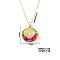 Vintage Sparkling Rhinestone Saint Benedict Medal Pendant Necklaces, Brass Cable Chain Necklaces for Women, Golden, 15.75 inch(400mm)