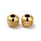 201 Stainless Steel Bead, Round, Real 18K Gold Plated, 5mm, Hole: 2mm