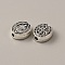 Zinc Alloy Beads, Oval with Cssml Ndsmd Cross God Father Religious Christianity, Antique Silver, 10x8x3.5mm, Hole: 1.5mm