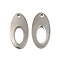 Non-Tarnish 201 Stainless Steel Pendants, Oval Charm, Stainless Steel Color, 16x8x0.5mm, Hole: 1.2mm