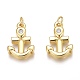 Латунные микропаве прозрачные кубические циркониевые подвески ZIRC-O035-18G-1