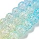 Окрашенного распылением треск стеклянные бусы нити DGLA-C002-8mm-05-4