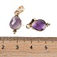 Граненые подвески из натурального аметиста KK-L218-004G-01-3