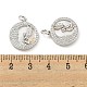 Латунные микропаве прозрачные подвески с фианитом KK-L211-018P-01-3