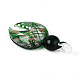 Ручной серебряная фольга Lampwork большие кулоны FOIL-N031-01E-2