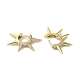 Серьги-кольца из латуни с микропаве из кубического циркония EJEW-R162-50G-2