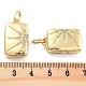 Подвески из латуни с прозрачным фианитом KK-U009-11B-G-3
