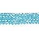 Прозрачные стеклянные бусины гальваническим пряди EGLA-A039-T2mm-B20-1