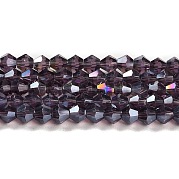 Прозрачные стеклянные бусины гальваническим пряди GLAA-F029-2mm-A04