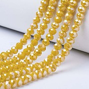 Стеклянные бусины с гальваническим покрытием  EGLA-A034-P3mm-B03