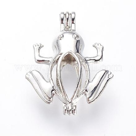 Полые медные Locket подвески KK-S315-07P-1
