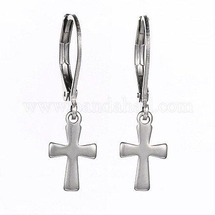 Серьги-подвески с застежкой-молнией из нержавеющей стали EJEW-JE01749-1