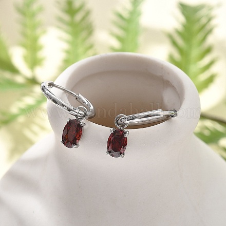 Серьги-кольца из нержавеющей стали 304 с микропаве из кубического циркония STAS-R004-07P-01-1