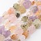 Natural Raw Rough Mixed Gemstone Beads Strands, Rose Quartz & Amethyst & Prehnite & Quartz, Nuggets, 16~32x10~28x7~21mm, Hole: 2mm, about 15~16pcs/strand, 15.7 inch~16.5 inch