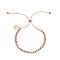 Stainless Steel Charm Anklets for Women, Rose Gold, Heart, 8.27 inch(21cm)