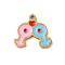 304 Stainless Steel Enamel Charms, Real 18K Gold Plated, Female Symbol Charm, Colorful, 12x13x1mm, Hole: 1.2mm