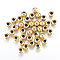 Hollow Round Ion Plating(IP) 304 Stainless Steel Beads, Real 18K Gold Plated, 4mm, Hole: 1.5mm