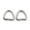 Non-Tarnish 304 Stainless Steel D Rings, Buckle Clasps, For Webbing, Strapping Bags, Garment Accessories, Stainless Steel Color, 7.5x8x1mm, Inner Diameter: 5.5x6mm