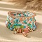 Bohemian Glass Beaded Stretch Bracelet Sets, Stackable Charm Bracelets for Women