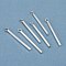 304 Stainless Steel Pendants, Rectangle/Bar, Silver, 28x1.5x1.5mm, Hole: 2mm