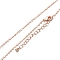 Brass Cable Chain Necklaces, Long-Lasting Plated, Real Rose Gold Plated, 15.75 inch(40cm)