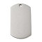 Non-Tarnish 304 Stainless Steel Pendants, Stamping Blank Tag, Rectangle Charm, Stainless Steel Color, 39x22x1.5mm, Hole: 3mm