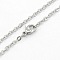 Tarnish Resistant Unisex Casual Style 304 Stainless Steel Cable Chain Necklaces, with Lobster Claw Clasps, Stainless Steel Color, 23.7 inch(60.2cm)