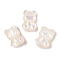 Natural White Shell Beads, Half Drilled, Bear, 15x11.5x7.5mm, Hole: 1mm