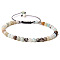 4mm Natural Flower Amazonite Beaded Braided Bracelets, Adjustable Women's Bracelets,