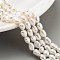 Natural Cultured Freshwater Pearl Beads Strands, Two Sides Polished, Grade 4A, Snow, 5~6mm, Hole: 0.5mm, about 27pcs/strand, 6.89 inch(17.5cm)
