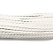 3-Ply PU Leather Braided Cord, Flat, White, 5x1.5mm, about 107.17 Yards(98m)/Bundle