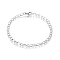 Tarnish Resistant 304 Stainless Steel Figaro Chain Bracelets, with Lobster Claw Clasps, Stainless Steel Color, 8-1/8 inch(20.7cm), 4mm