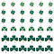 SUNNYCLUE 1 Box 36Pcs 6 Style St. Patrick's Day Charms Four Leaf Clover Charm Enamel Lucky 4 Leaf Clover Charms Irish Shamrock Green Charm for Jewellery Making Charms Good Luck Earrings Craft Supplies
