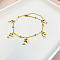 Stainless Steel Ocean Aniamls Charm Anklets, Golden, Dolphin, 7-7/8 inch(200mm)