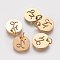 Ion Plating(IP) 304 Stainless Steel Pendants, with Jump Ring, Laser Cut, Flat Round with Constellation/Zodiac Sign, Real 18K Gold Plated, Capricorn, 12x1mm, Hole: 3mm