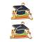 Graduation Season Alloy Enamel Pendants, Cadmium Free & Nickel Free & Lead Free, Light Gold, Hat, 22x24x1.5mm, Hole: 1.8mm