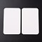 Blank Paper Display Cards, for Keychain Displays, Rectangle, White, 12x7.5x0.05cm