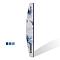 150/150 Grit Nail File, Double-sided Printing Sponge Polish Strip File, Burnishing Stick, Sandpaper Nail Buffer, Waterproof, Blue, 178x28x5.5mm