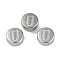Anti-Tarnish 304 Stainless Steel Beads, Flat Round with Number 0, Stainless Steel Color, 7x3.8mm, Hole: 1.8mm