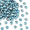 Preciosa® Crystal Hotfix Flatback Stones, Czech Crystal, Round(438 11 612 Chaton Rose VIVA 12 ®), 60310 200 Capri Blue AB, SS16(3.8~4mm)