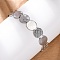 304 Stainless Steel Cuff Bangles, Flat Round, Stainless Steel Color, Inner Diameter: 1-3/4x2-1/4 inch(4.5x5.6cm)